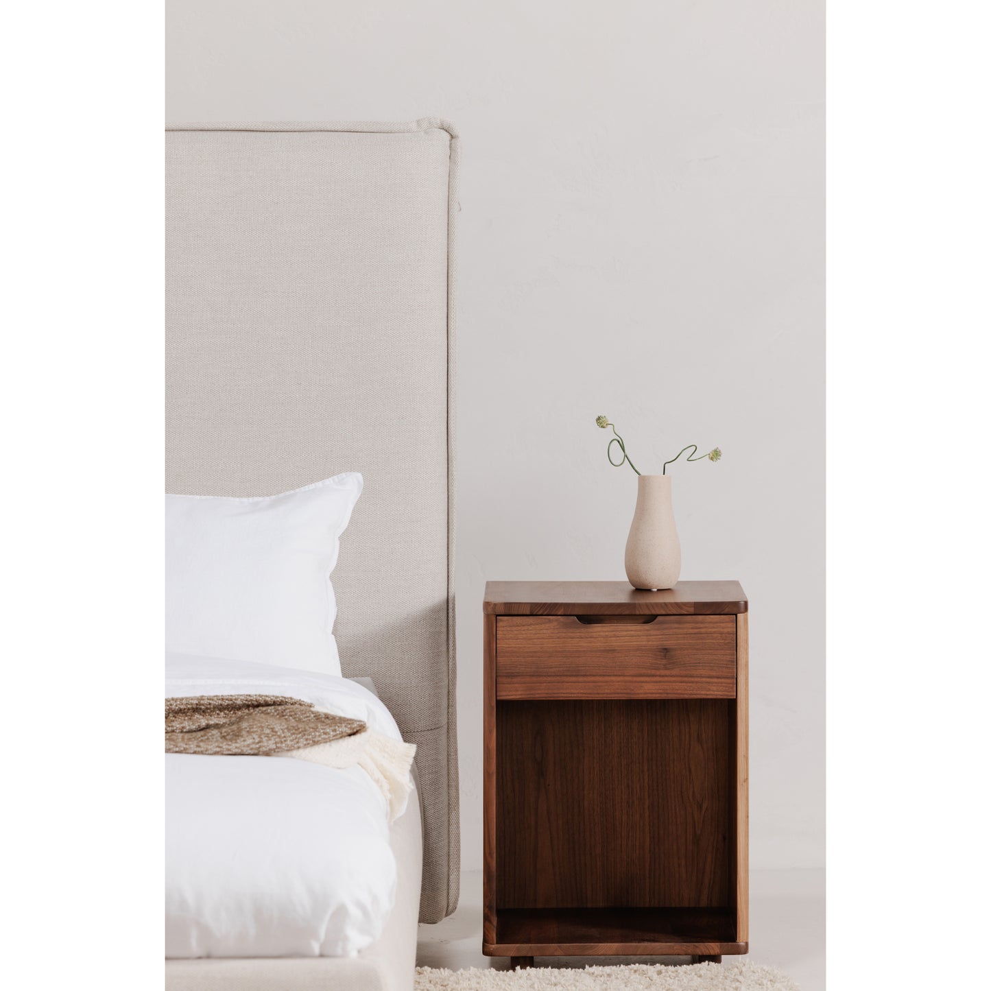 Osamu Nightstand Walnut Brown by Moe's Home