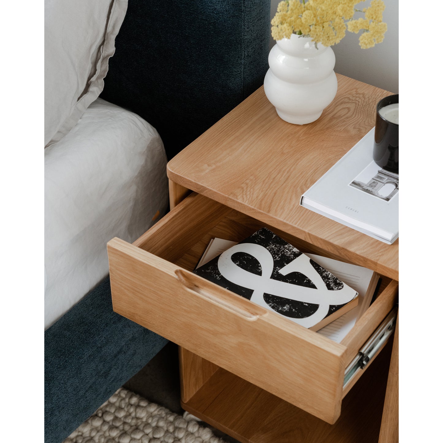 Osamu Nightstand Natural Oak by Moe's Home
