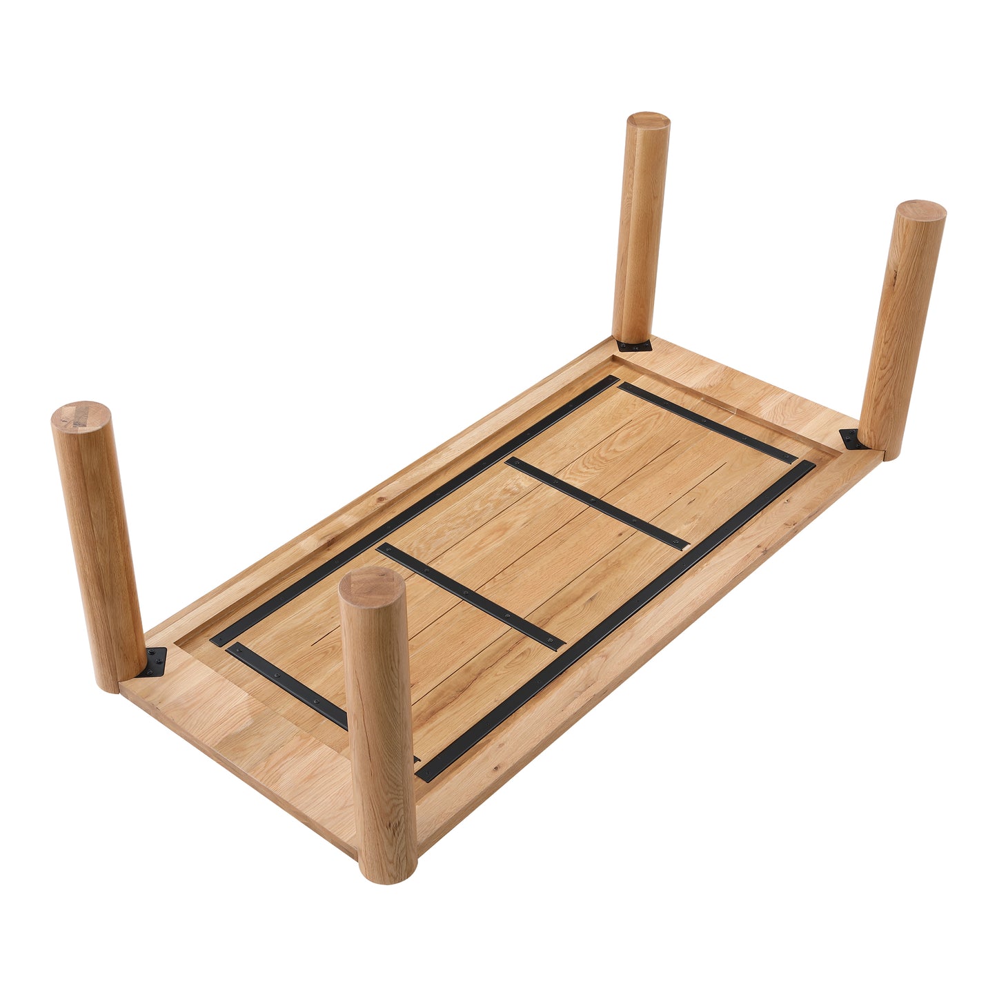 Post Small Dining Table Natural Oak by Moe's Home