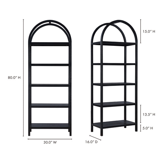 Eero Bookcase Black by Moe's Home