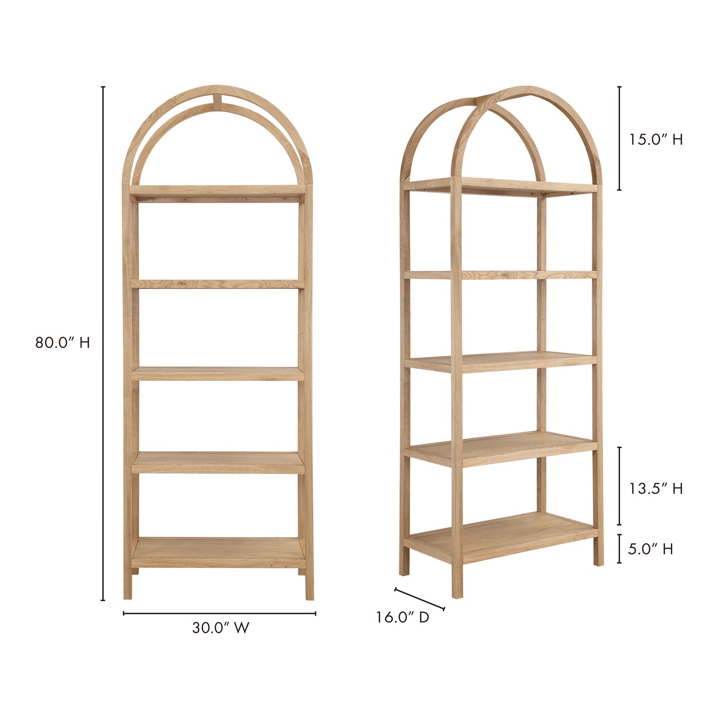Eero Bookcase Natural by Moe's Home