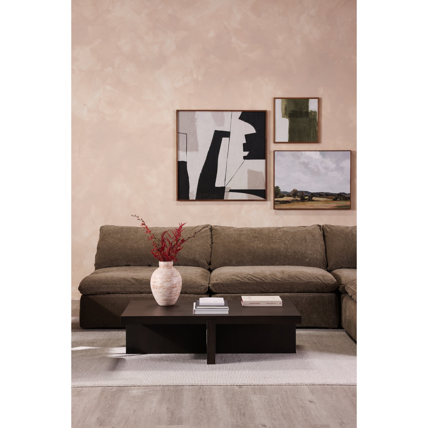 Folke Rectangular Coffee Table Dark Brown by Moe's Home