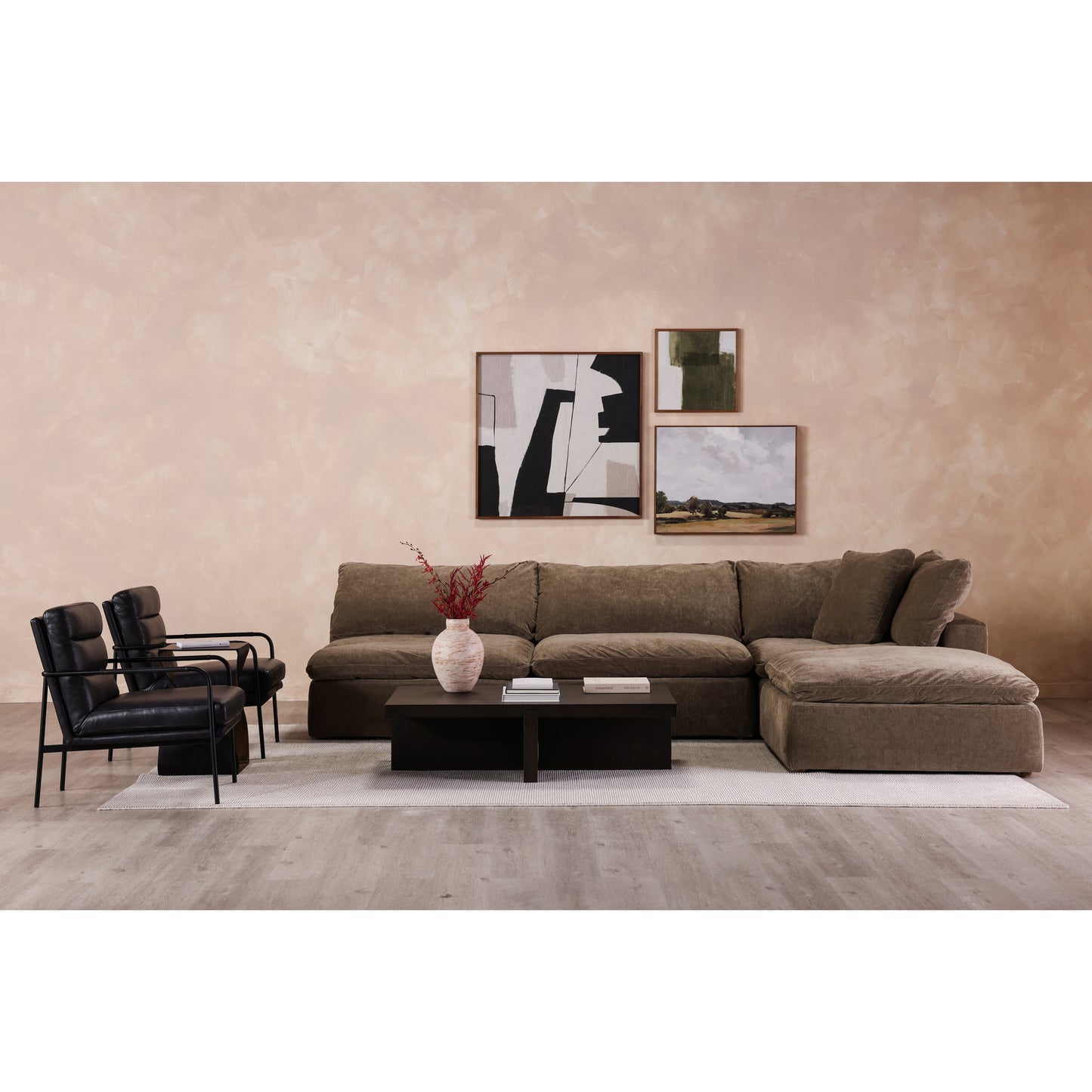 Folke Rectangular Coffee Table Dark Brown by Moe's Home
