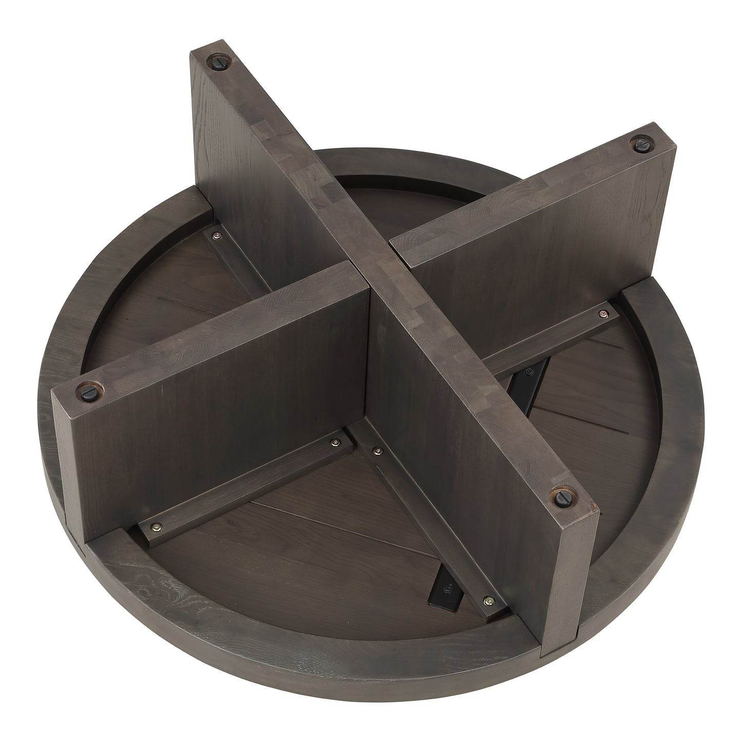 Folke Round Coffee Table Dark Brown by Moe's Home