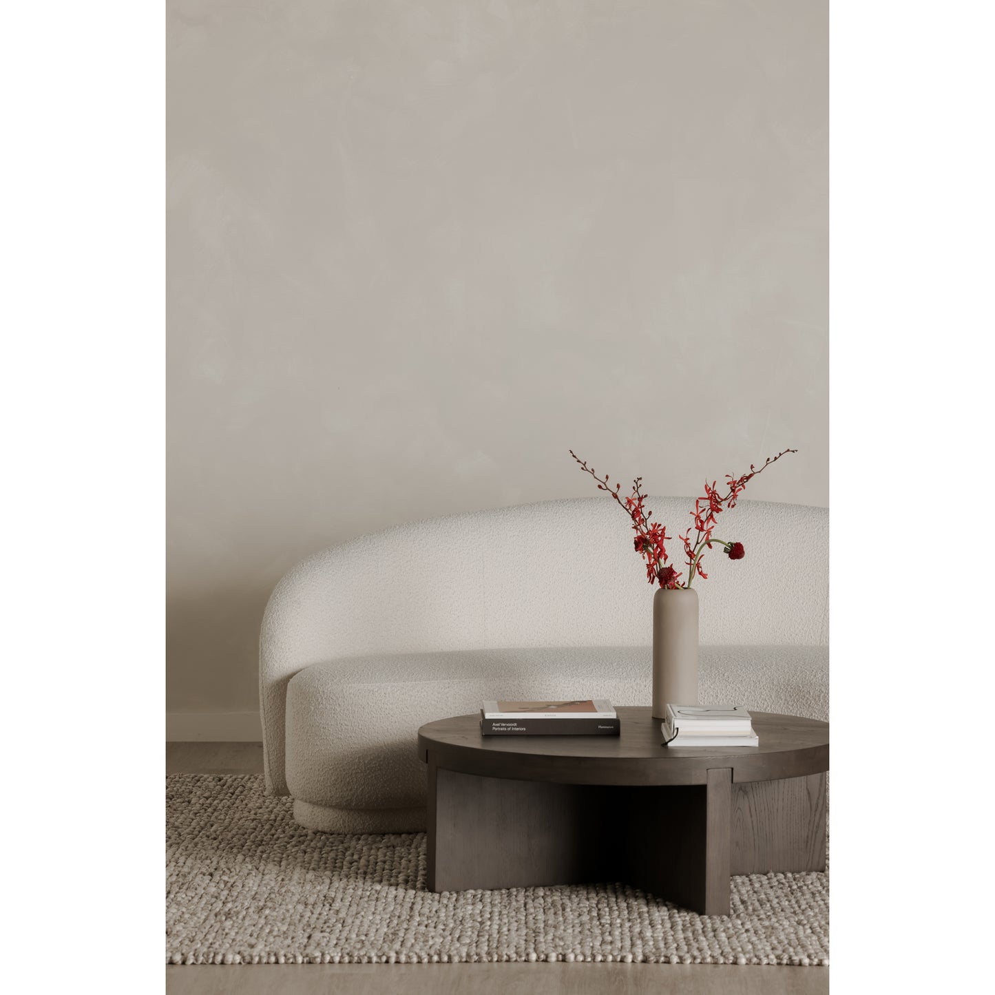 Folke Round Coffee Table Dark Brown by Moe's Home
