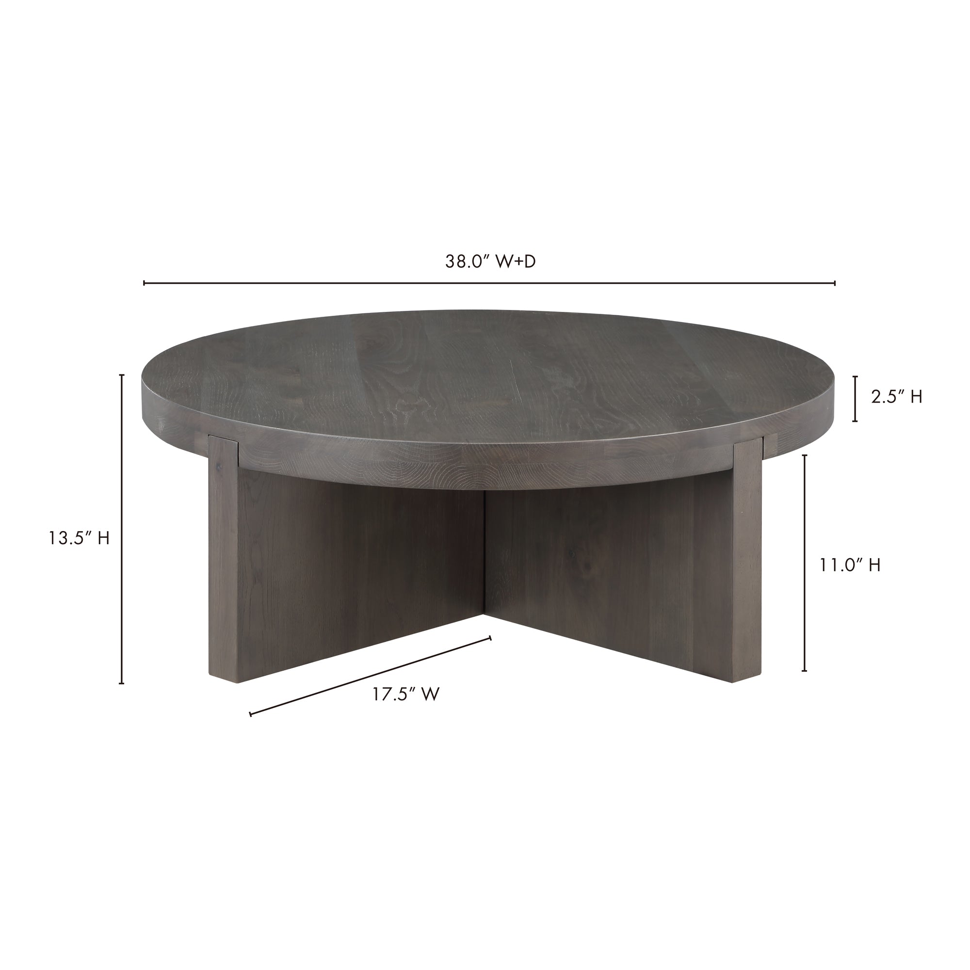 Folke Round Coffee Table Dark Brown