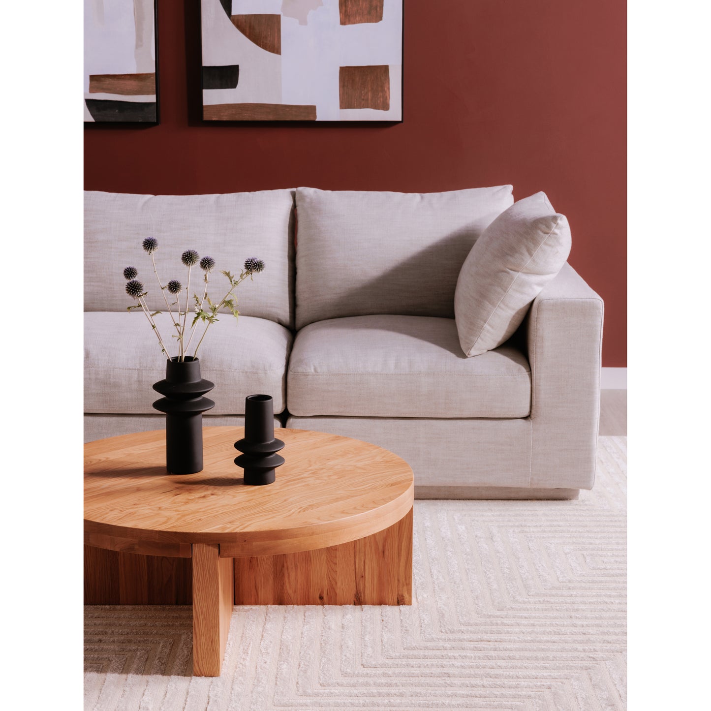 Folke Round Coffee Table Natural by Moe's Home