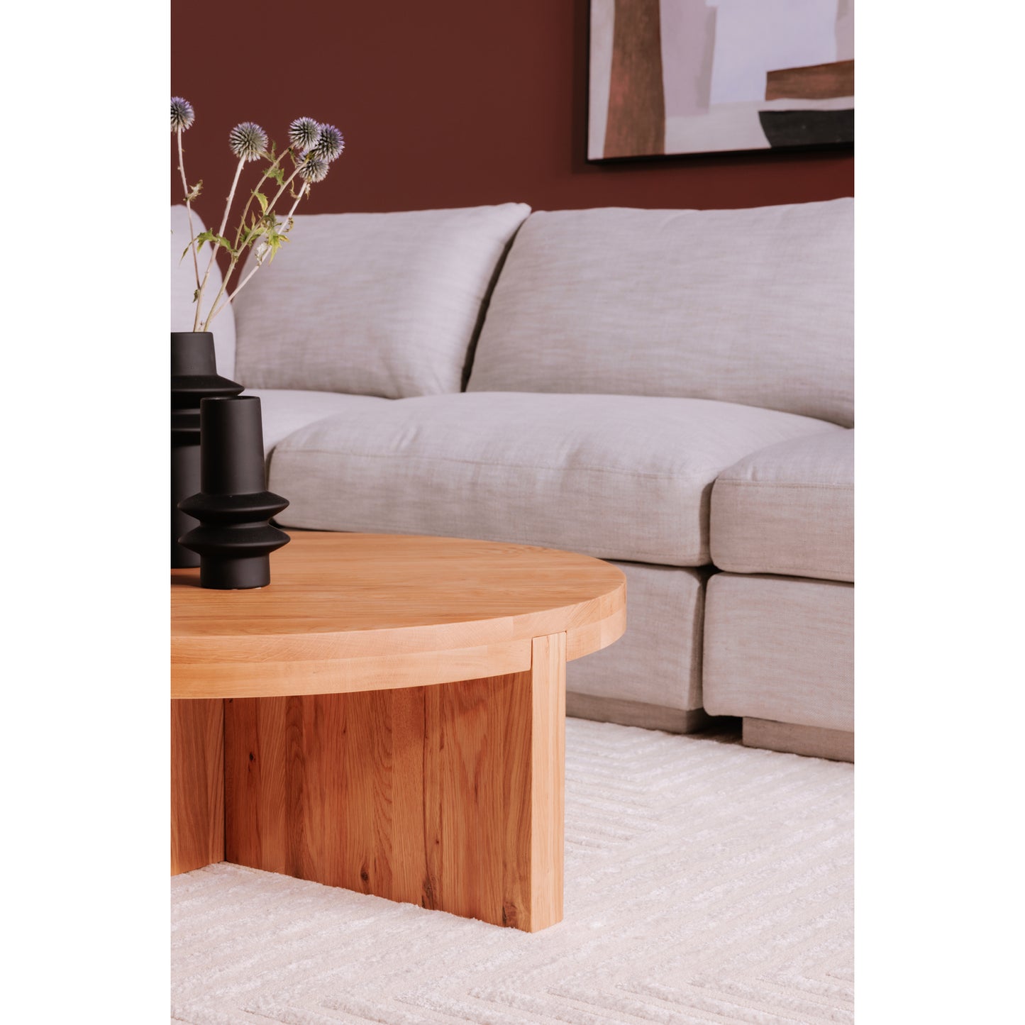 Folke Round Coffee Table Natural by Moe's Home