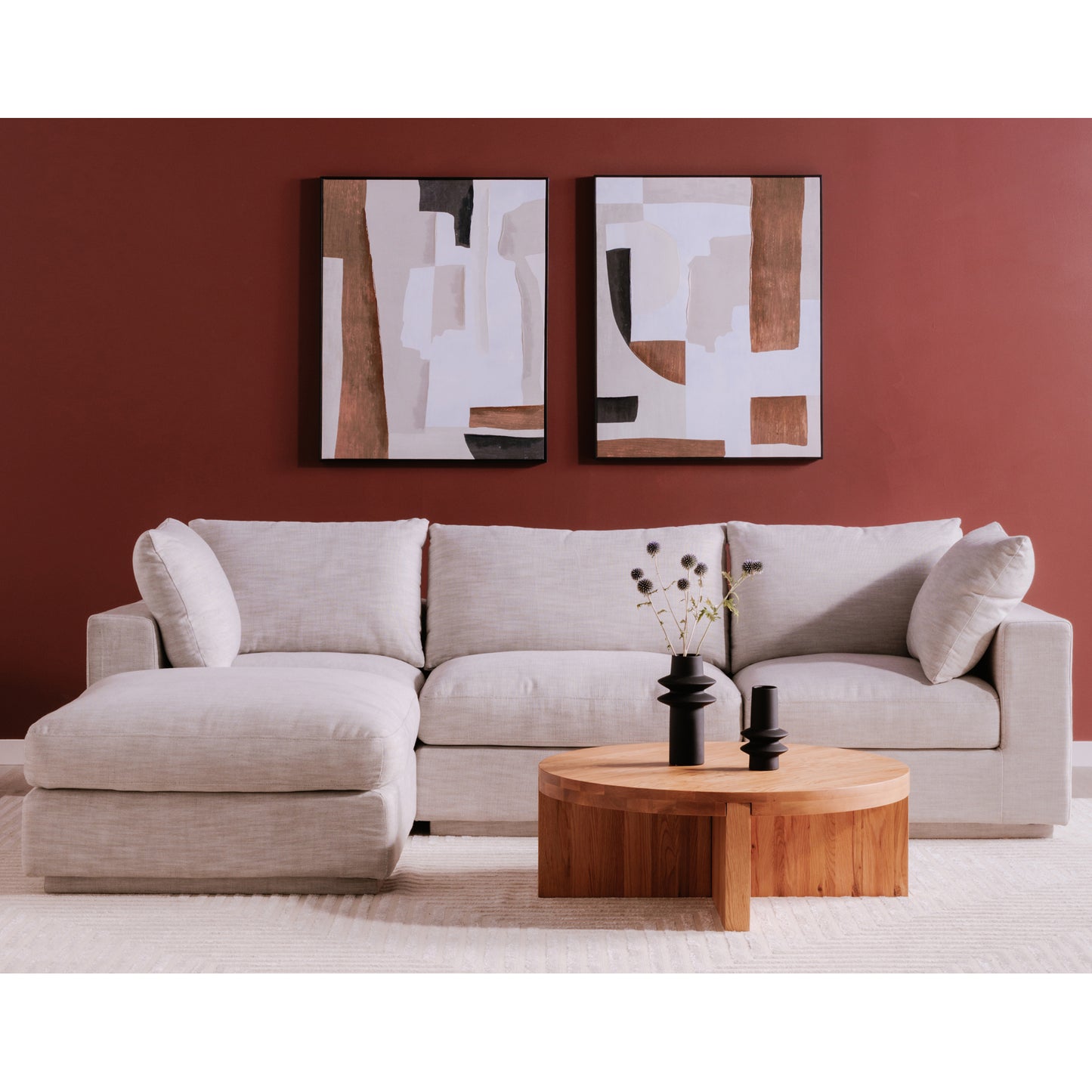 Folke Round Coffee Table Natural by Moe's Home