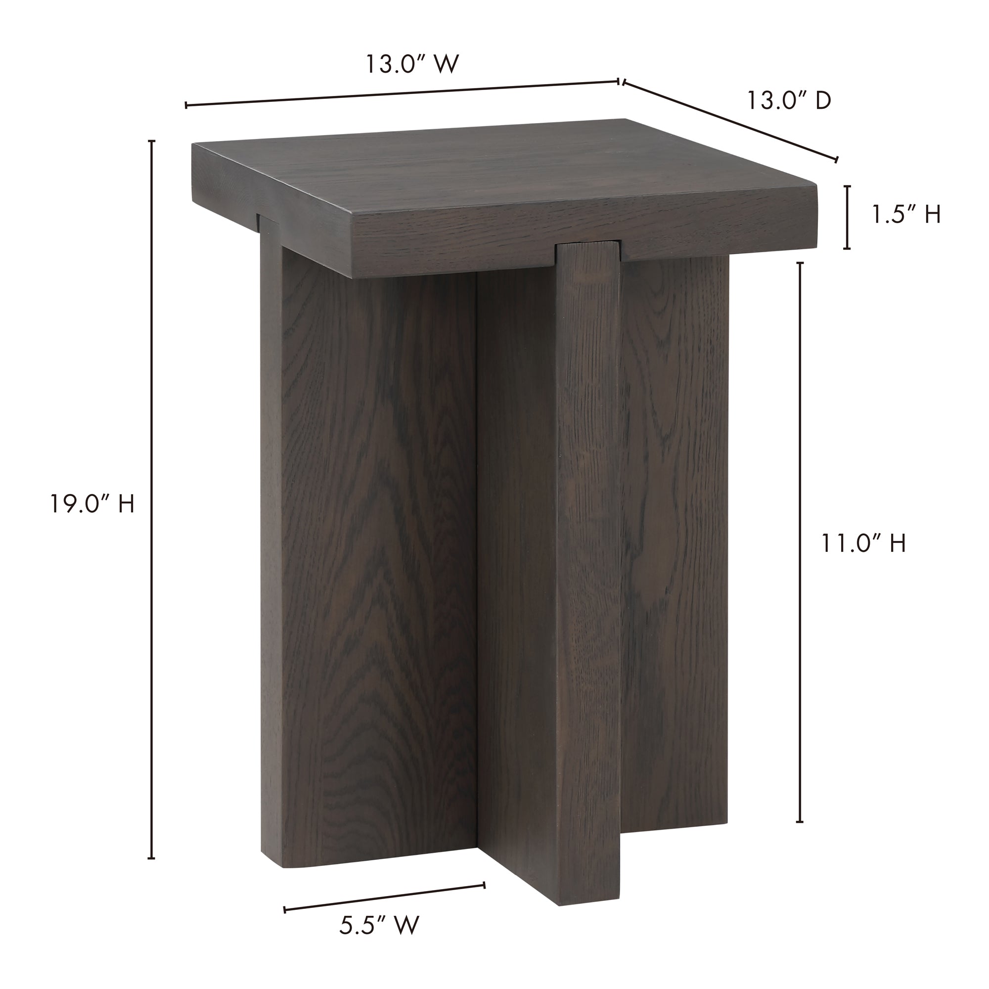 Folke Side Table Dark Brown