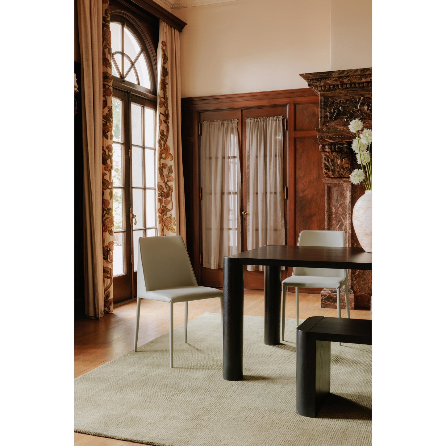 Post Small Dining Bench Black by Moe's Home