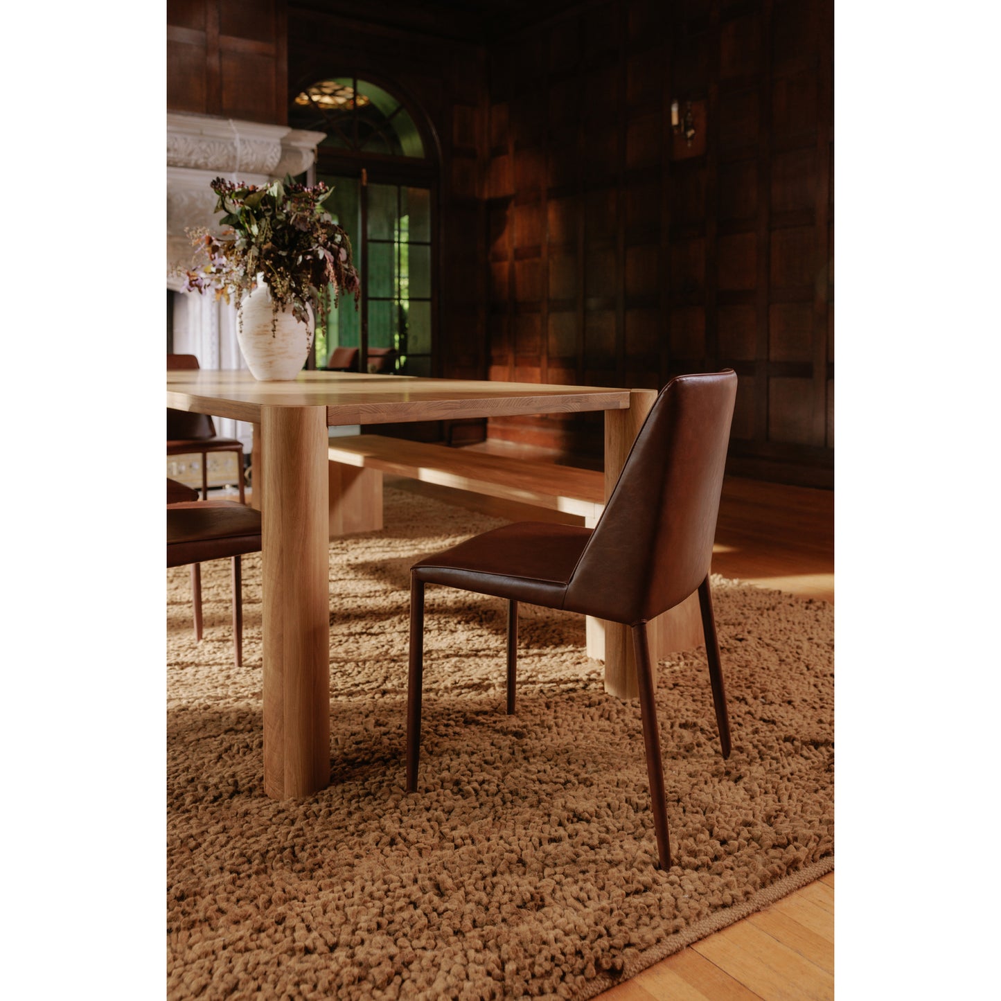 Post Large Dining Bench Natural by Moe's Home