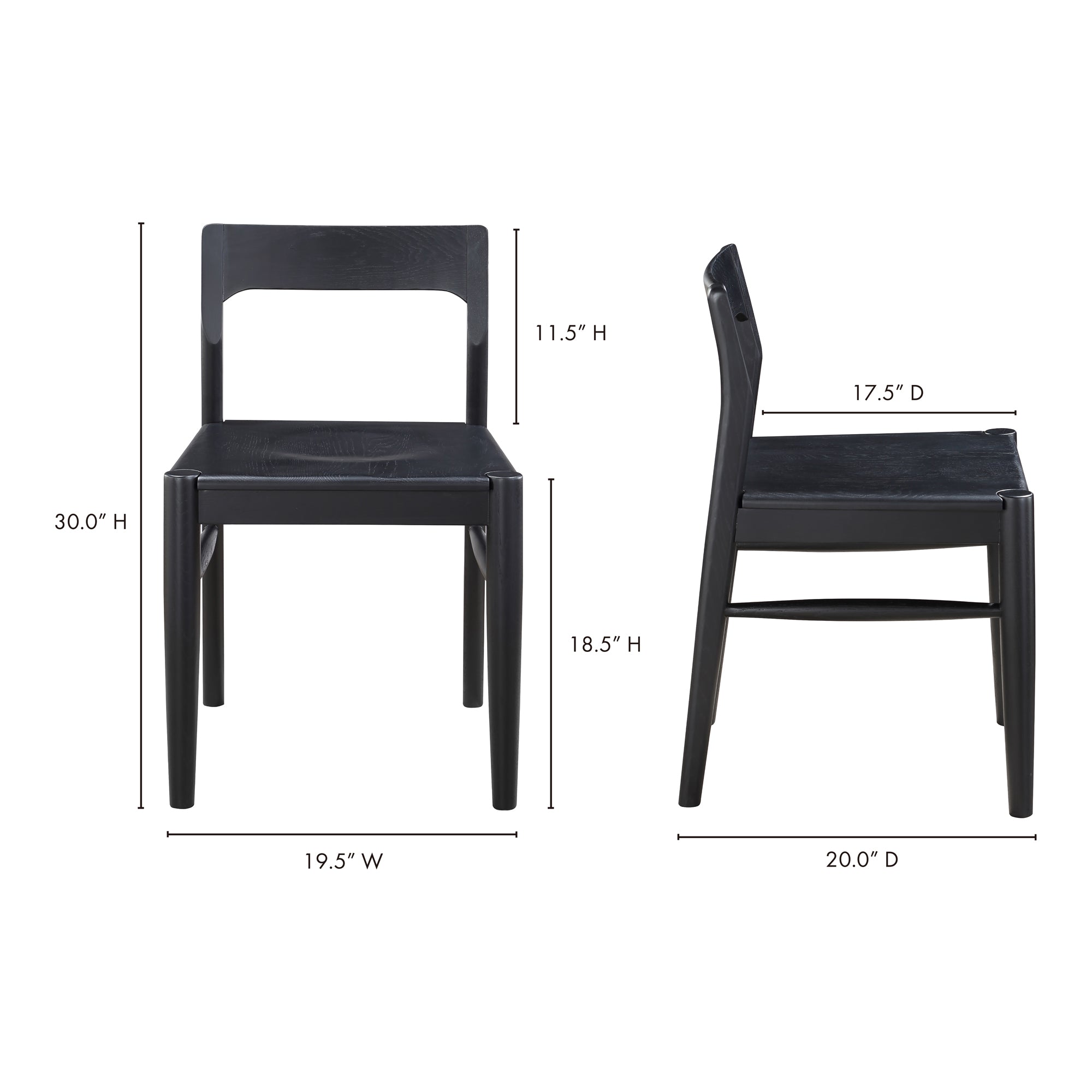 Owing Dining Chair Black - Set Of Two