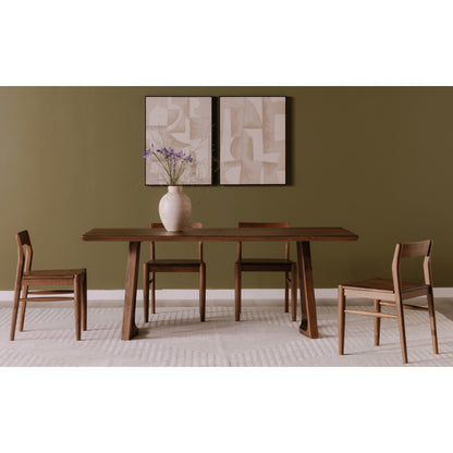 Owing Dining Chair Walnut Brown - Set Of Two