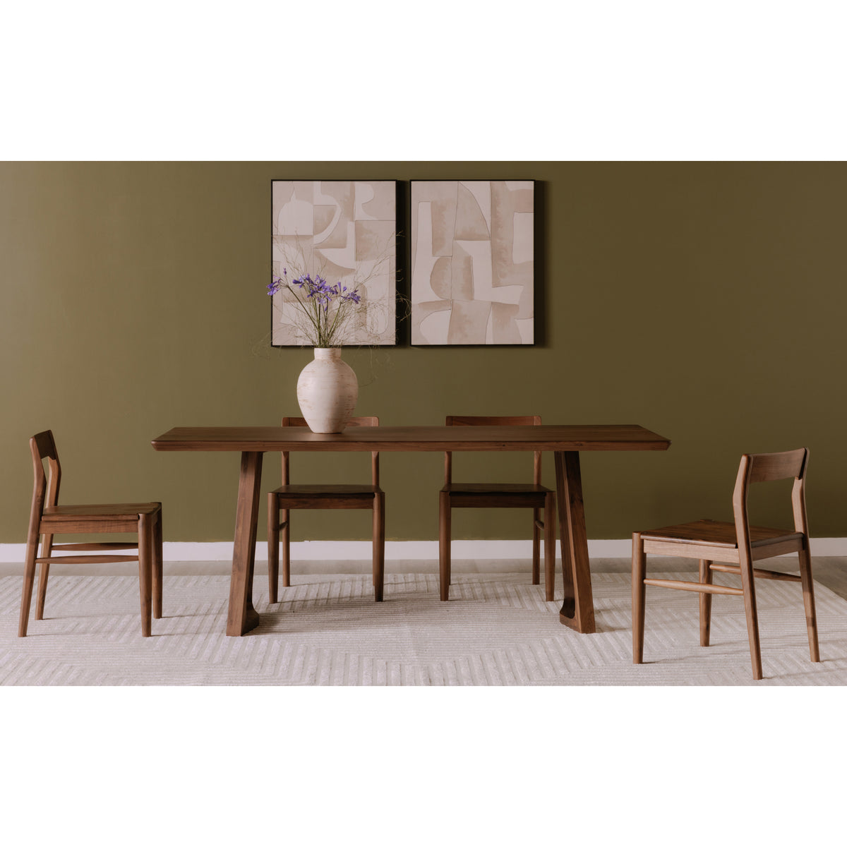 Owing Dining Chair Walnut Brown - Set Of Two by Moe's Home