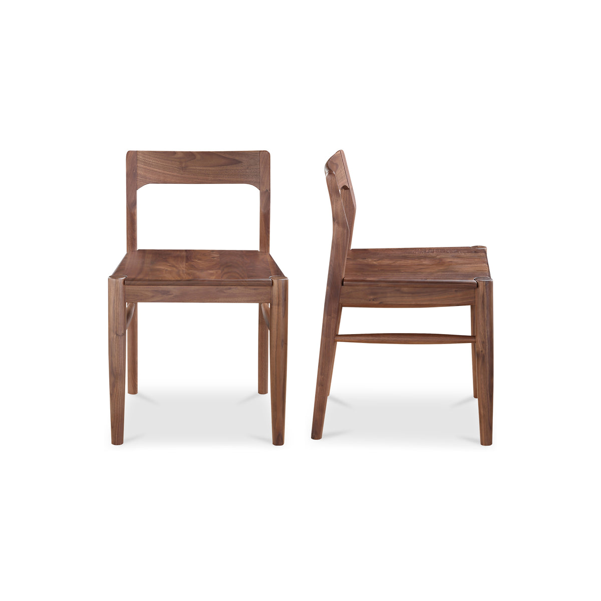 Owing Dining Chair Walnut Brown - Set Of Two by Moe's Home