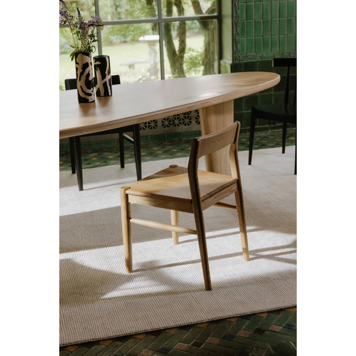 Owing Dining Chair Natural Oak - Set Of Two by Moe's Home