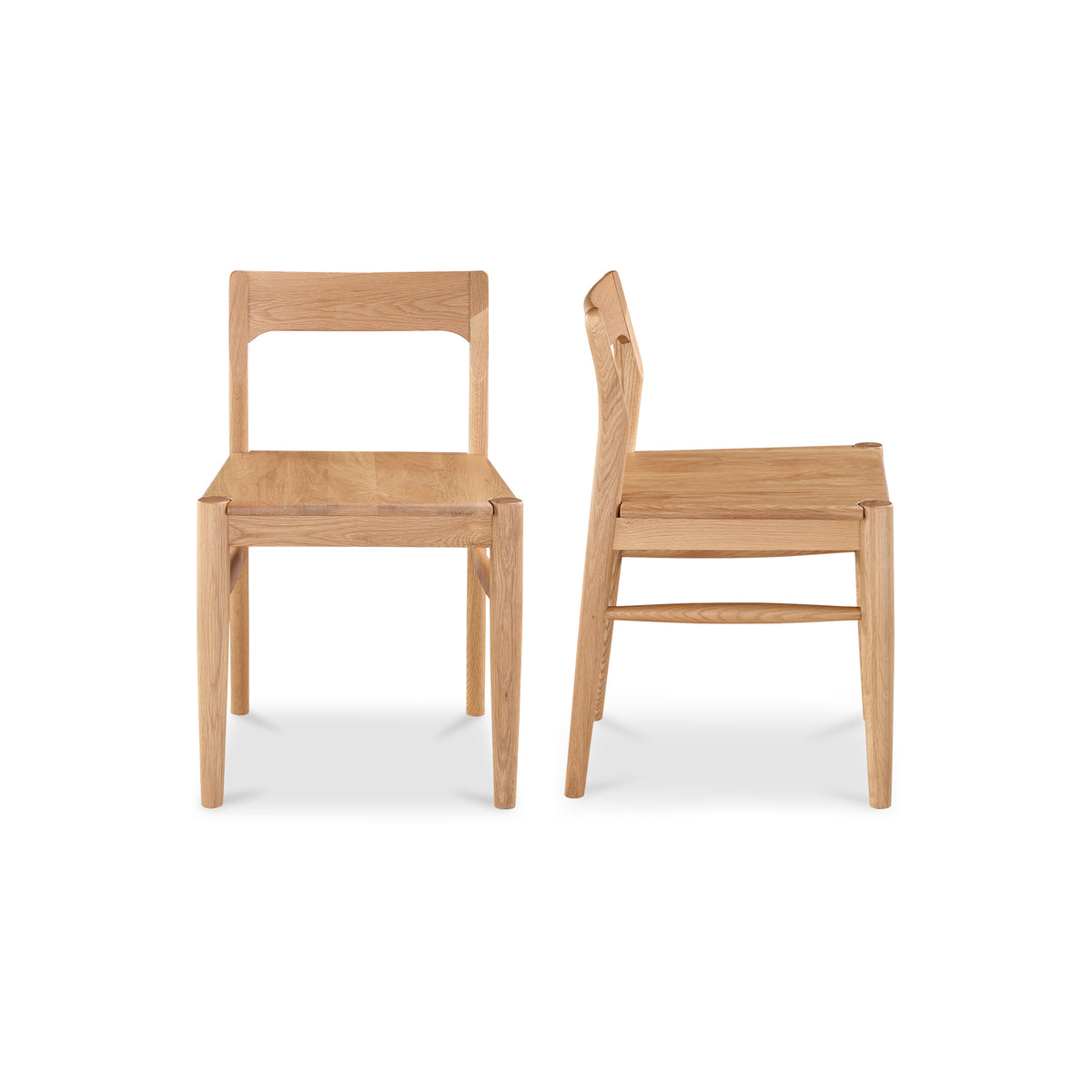 Owing Dining Chair Natural Oak - Set Of Two by Moe's Home