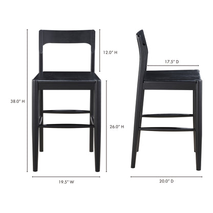 Owing Counter Stool Black