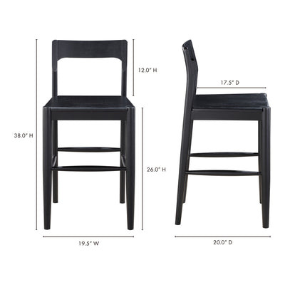 Owing Counter Stool Black by Moe's Home