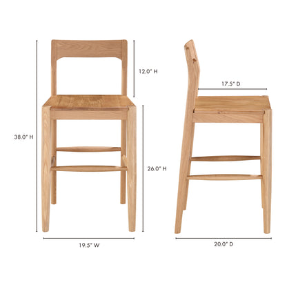 Owing Counter Stool Natural Oak