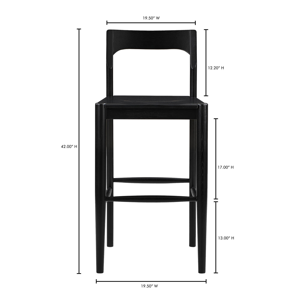 Owing Barstool Black by Moe's Home