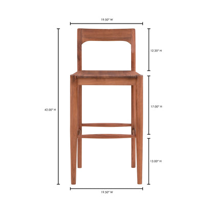 Owing Barstool Walnut Brown