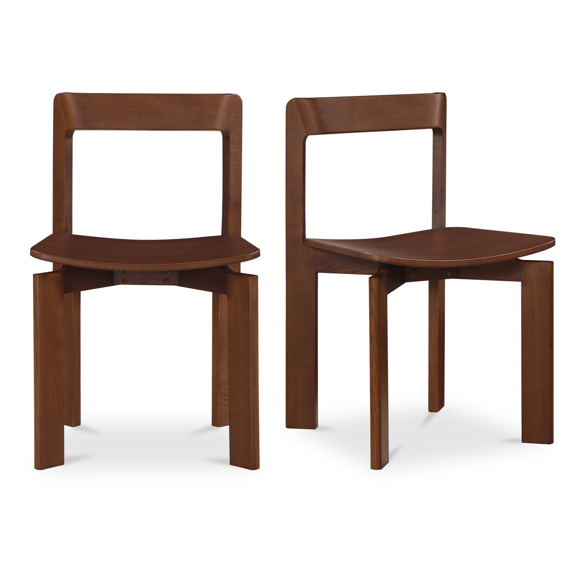 Daifuku Dining Chair Brown – Set Of Two by Moe's Home