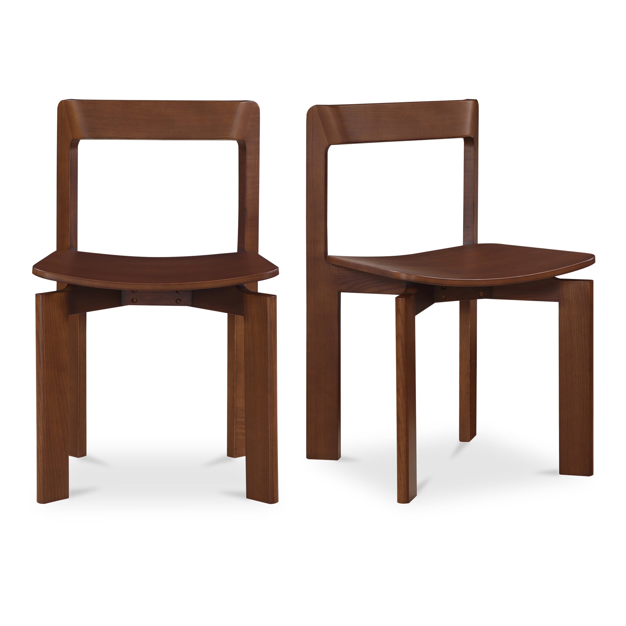 Daifuku Dining Chair Brown – Set Of Two by Moe's Home