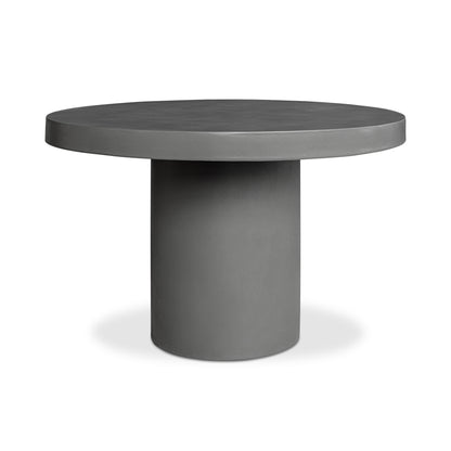 Cassius Round Outdoor Dining Table Dark Grey | Grey