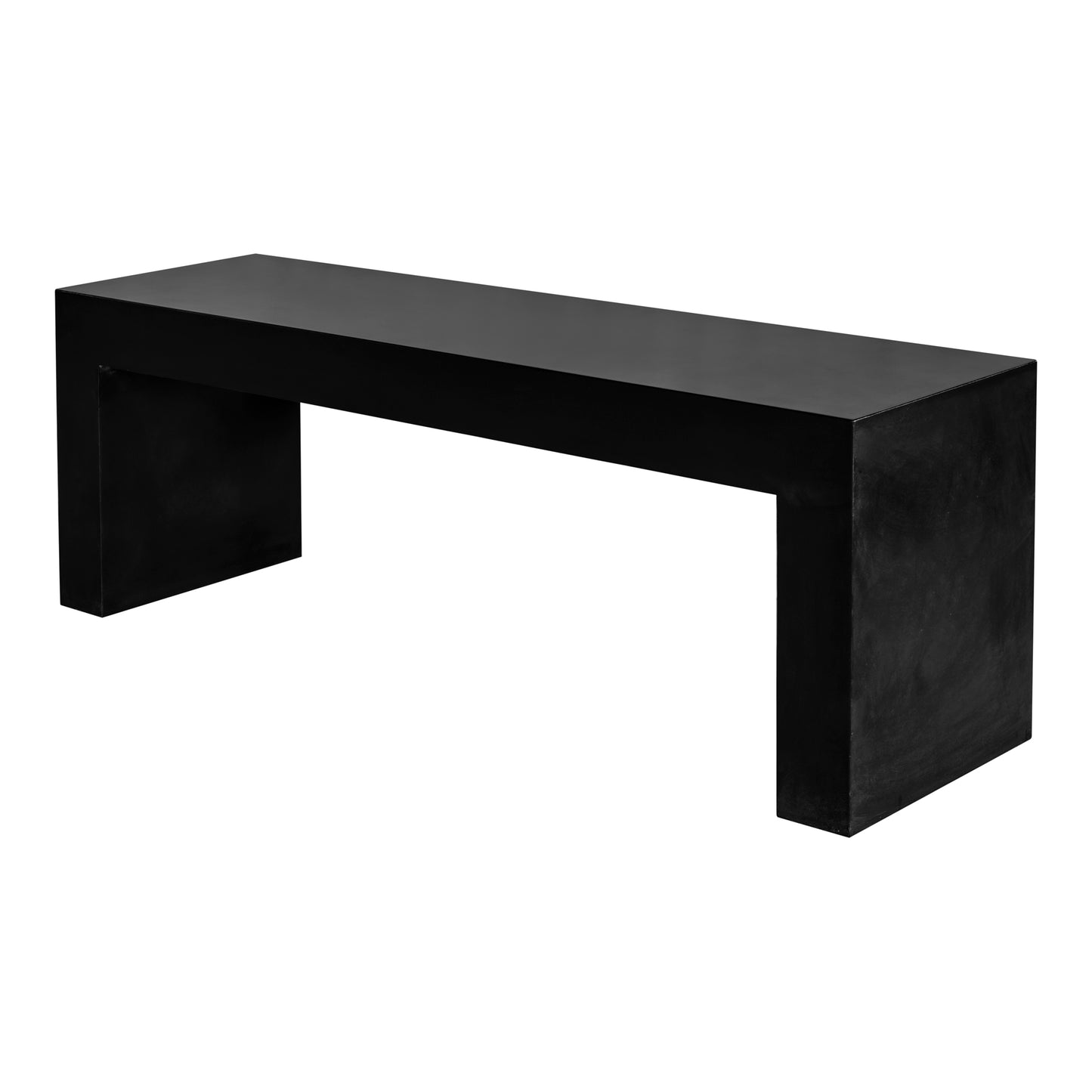 Lazarus Outdoor Bench Black by Moe's Home