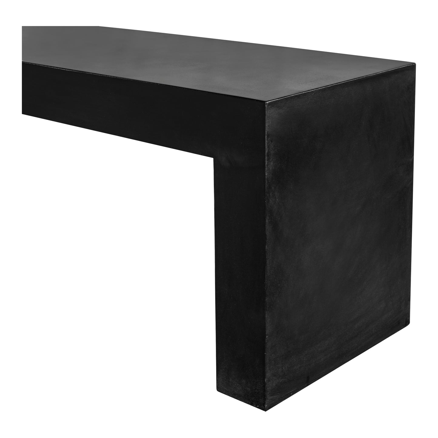 Lazarus Outdoor Bench Black by Moe's Home