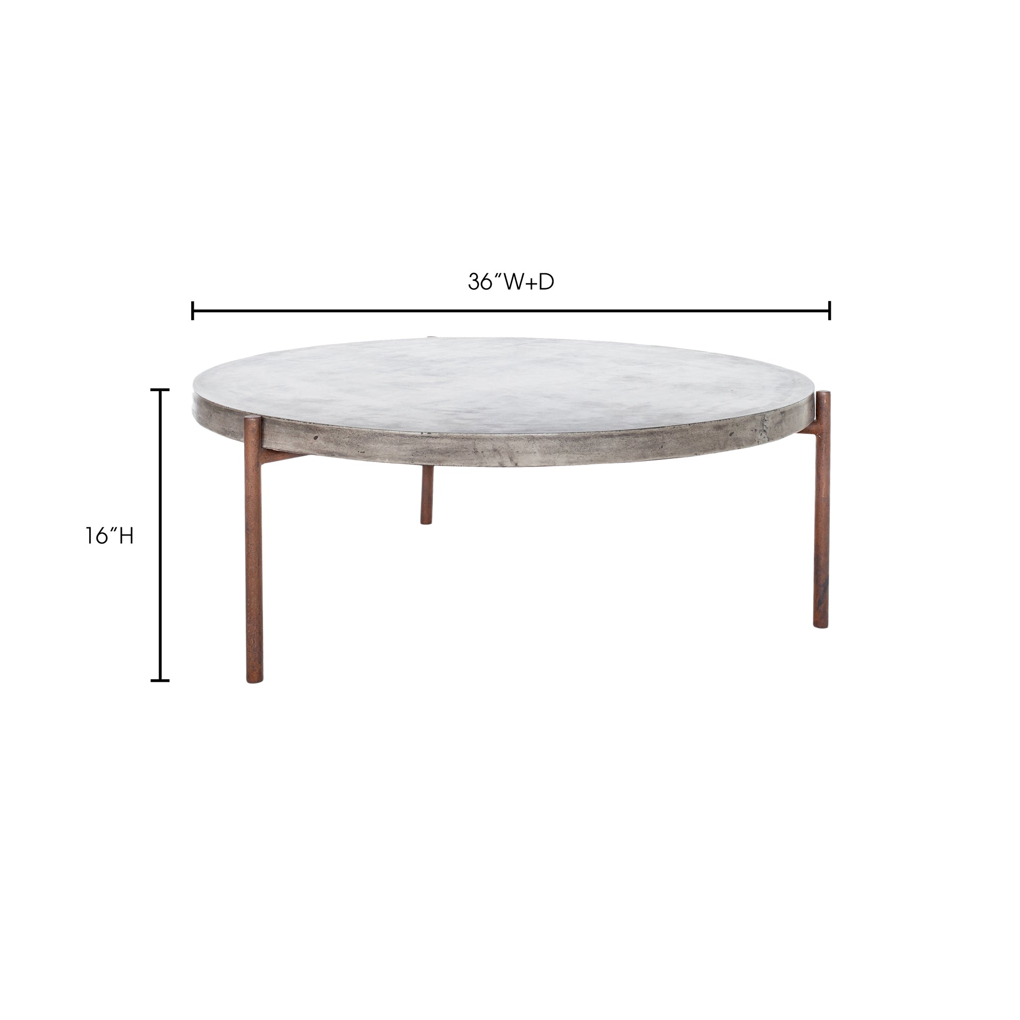 Mendez Outdoor Coffee Table Dark Grey