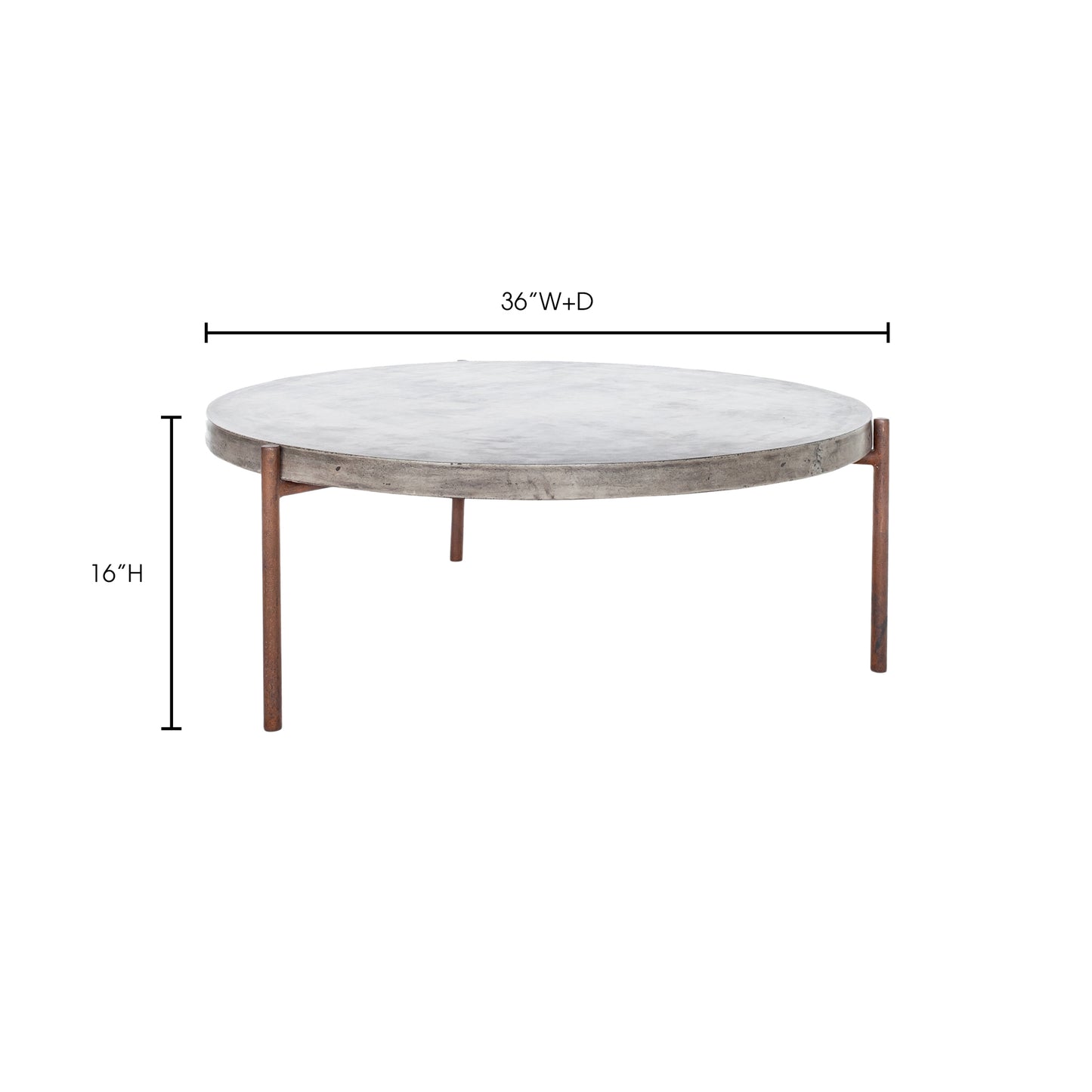 Mendez Outdoor Coffee Table Dark Grey by Moe's Home
