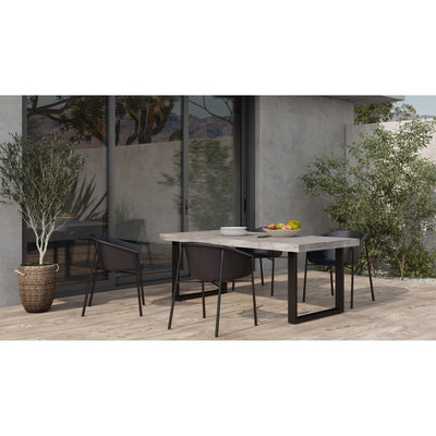 Jedrik Large Outdoor Dining Table Dark Grey