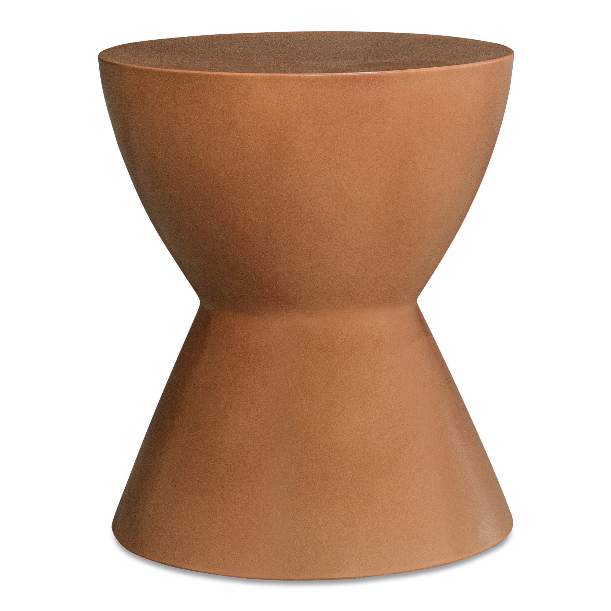 Hourglass Outdoor Stool Terracotta | Orange