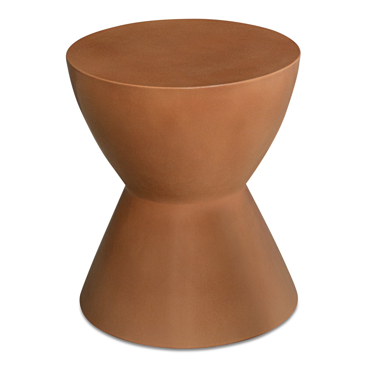 Hourglass Outdoor Stool Terracotta by Moe's Home
