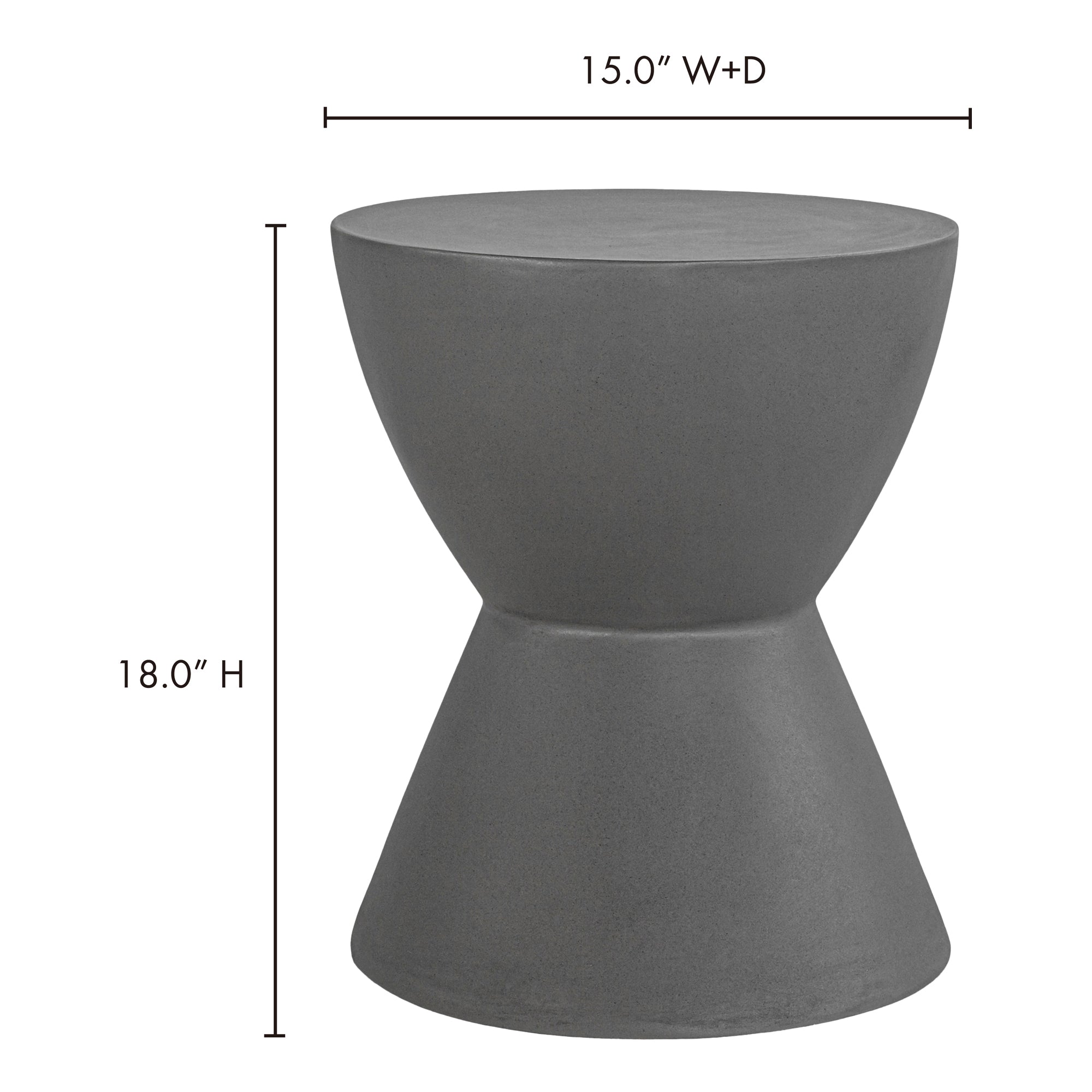 Hourglass Outdoor Stool Dark Grey