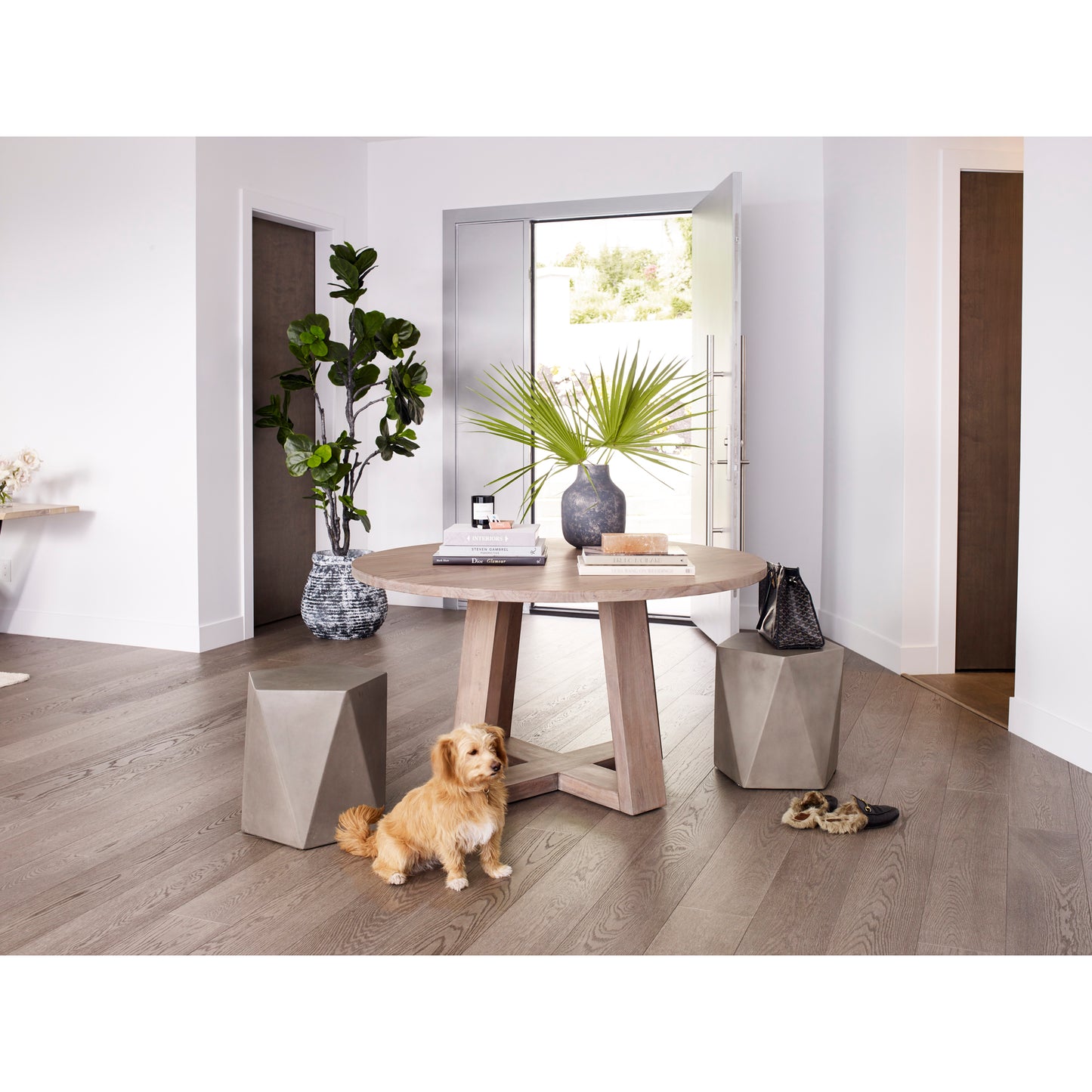 Gem Outdoor Stool Dark Grey by Moe's Home