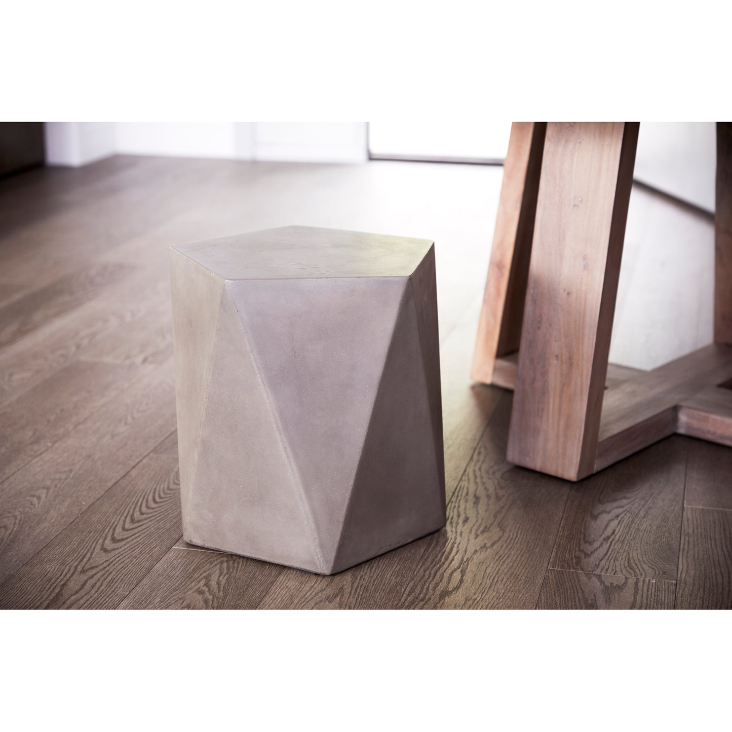 Gem Outdoor Stool Dark Grey by Moe's Home