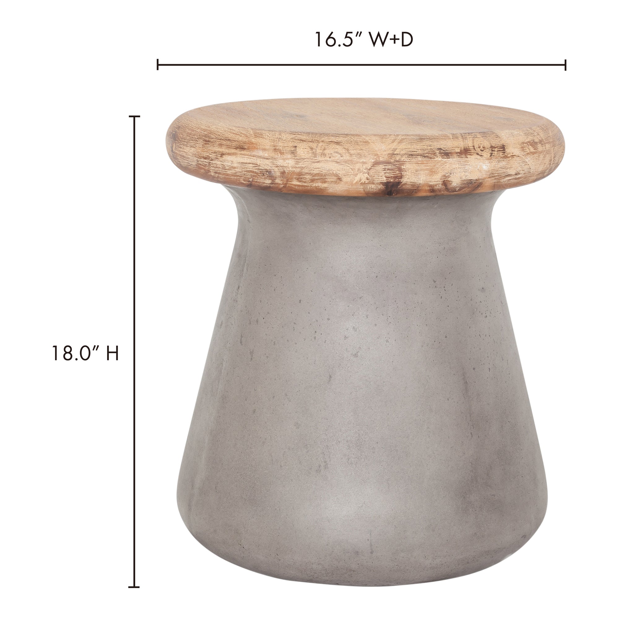 Earthstar Outdoor Stool Dark Grey