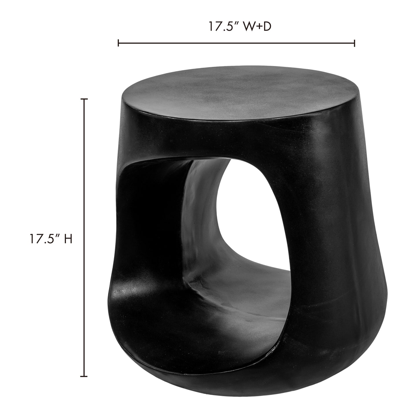 Rothko Outdoor Stool Black by Moe's Home