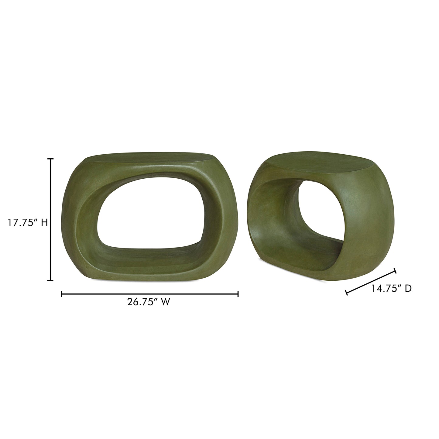Albers Outdoor Stool Green by Moe's Home