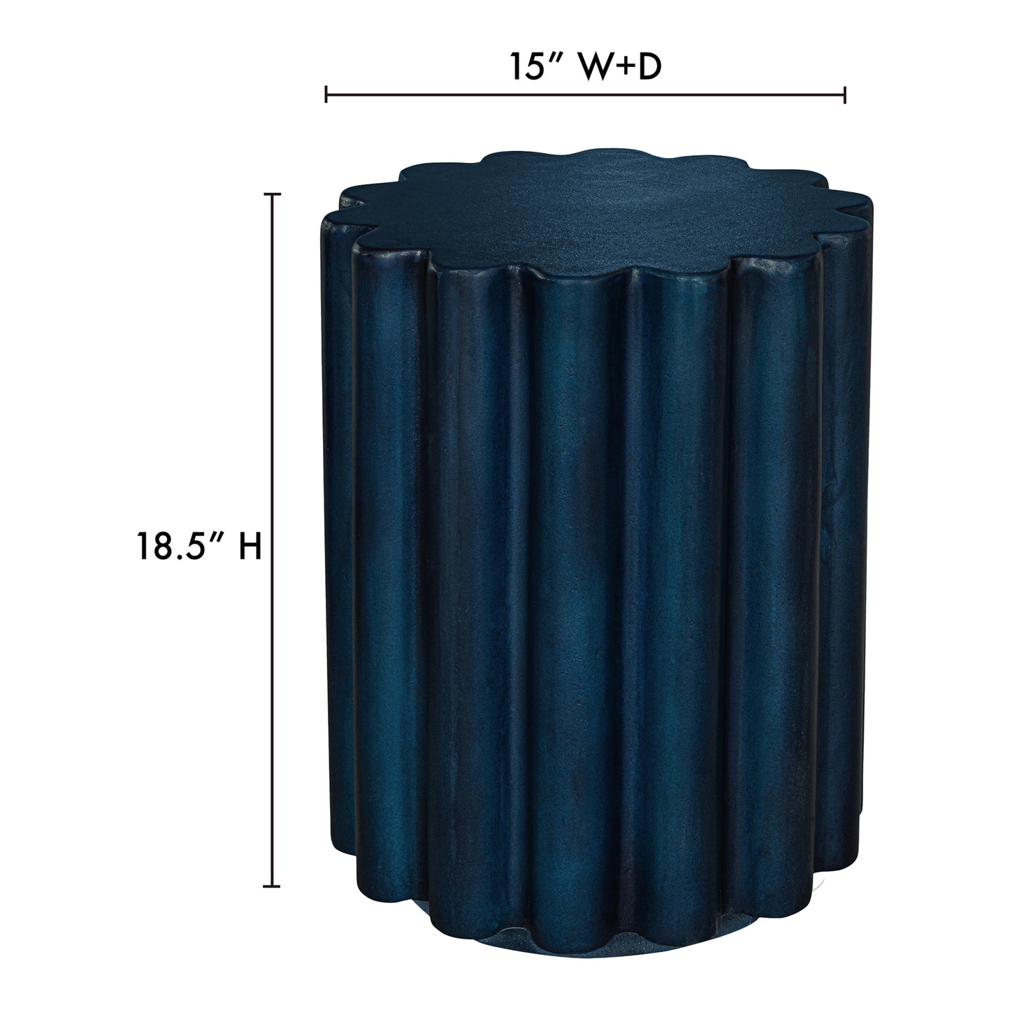 Taffy Accent Table Navy Blue by Moe's Home