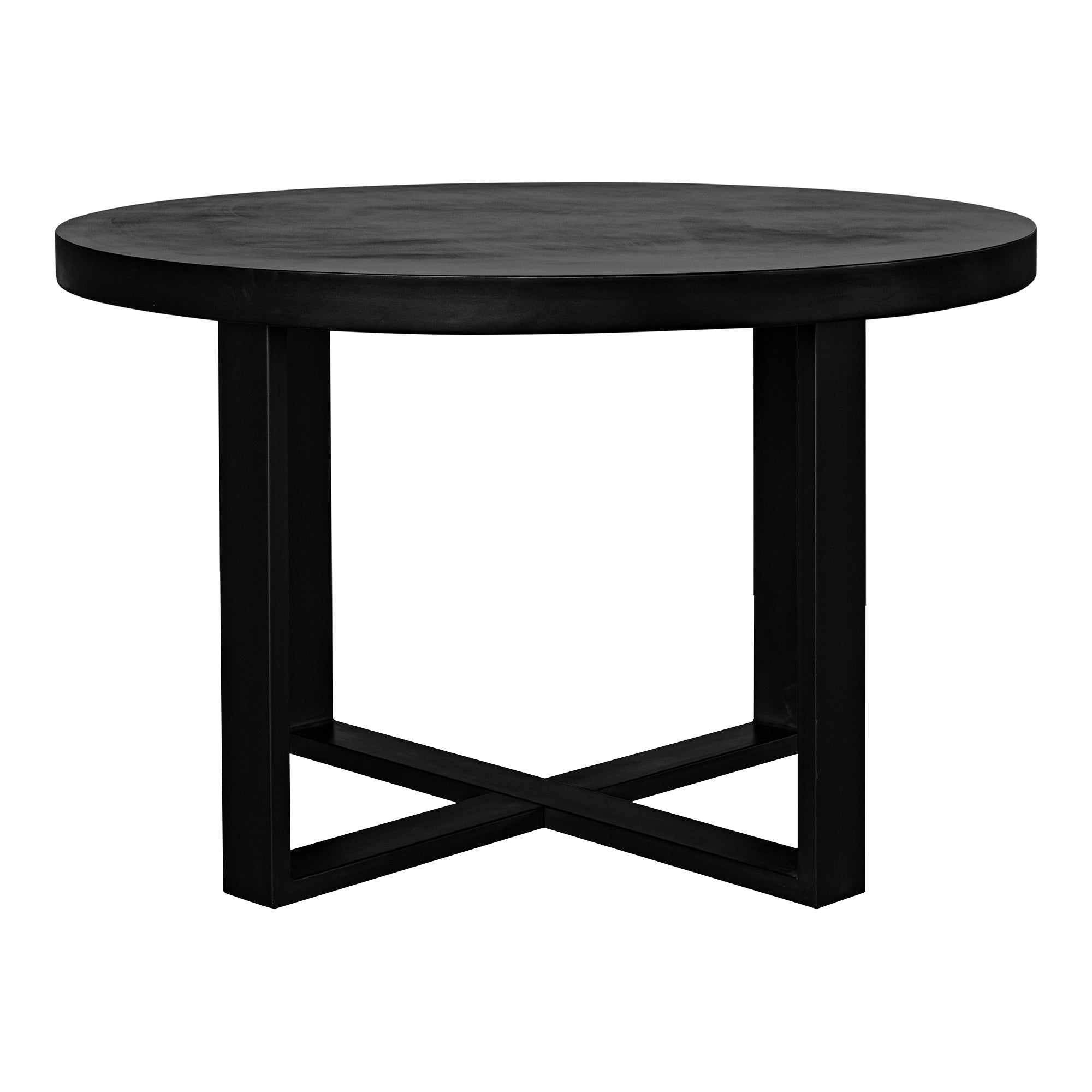 Jedrik Round Outdoor Dining Table Black | Black