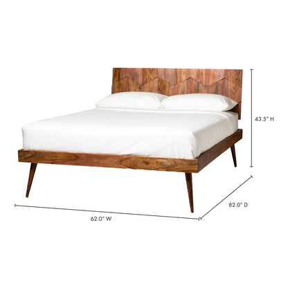 O2 Queen Bed Dark Brown