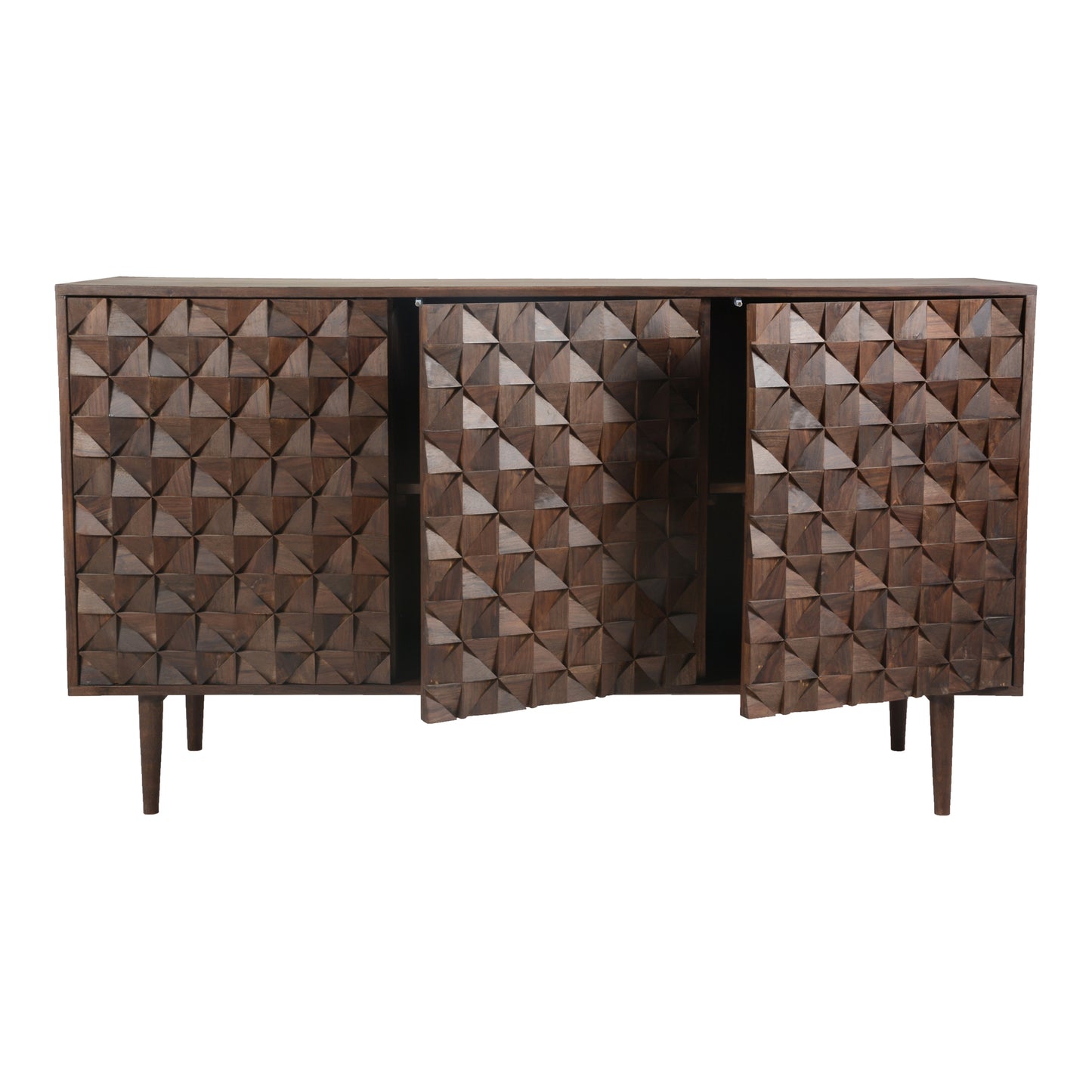 Pablo 3 Door Sideboard Dark Brown by Moe's Home