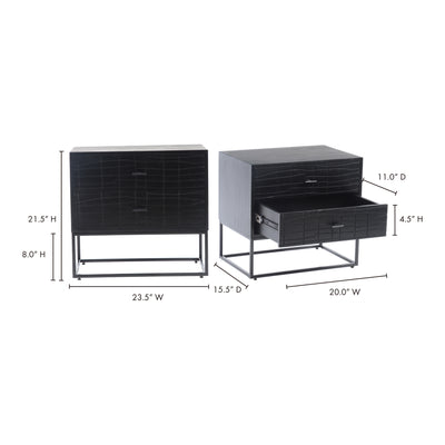 Atelier Nighstand Black by Moe's Home