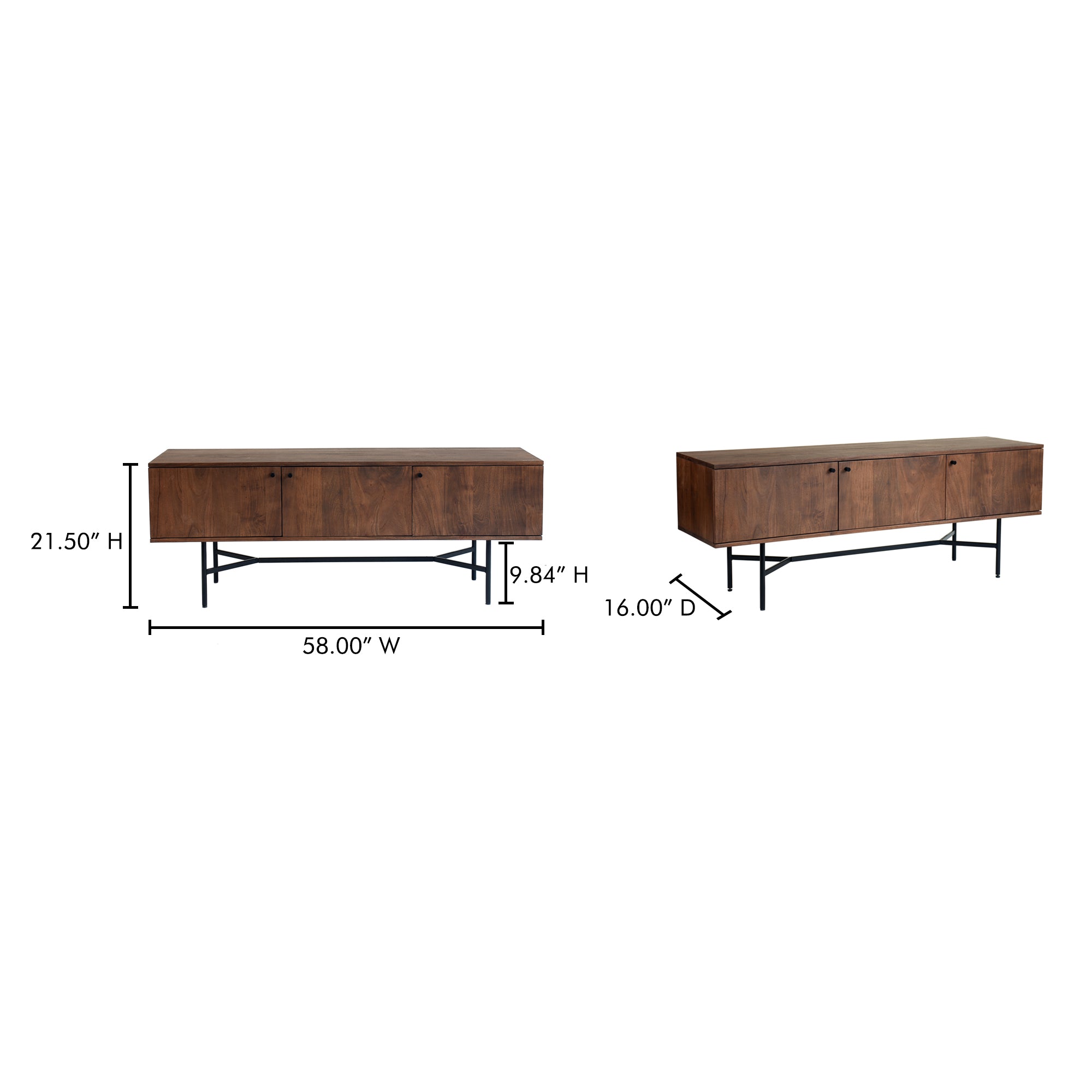 Beck Media Cabinet Brown