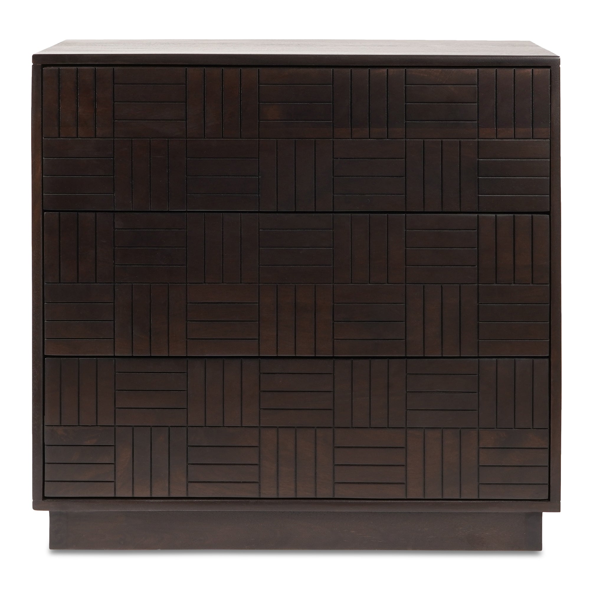 Denman 3 Drawer Nightstand Dark Brown | Brown